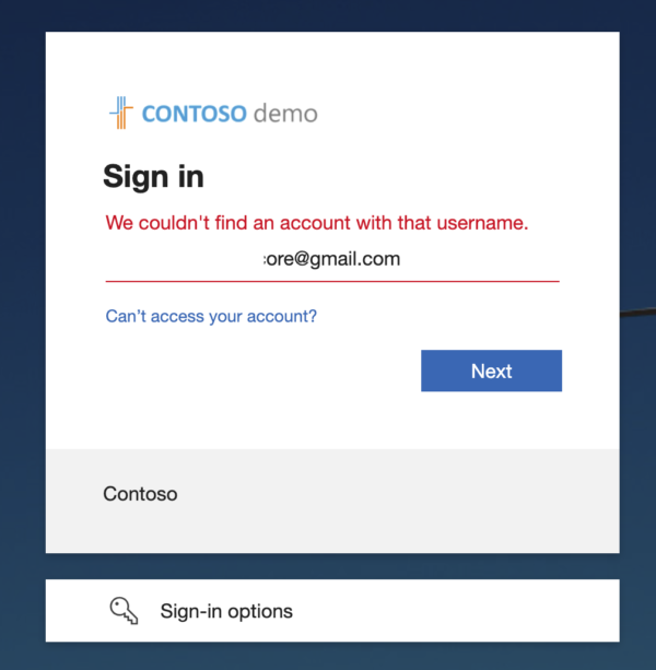 We couldn’t find an account with that username Guest External User