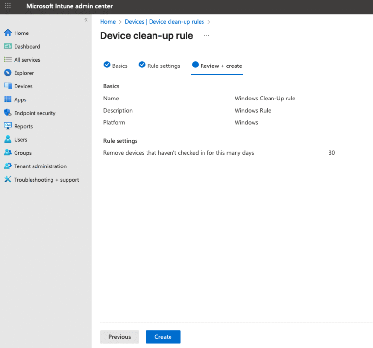Management Rules Intune Intune device cleanup rules - Msft Advocate