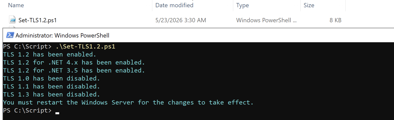 How to Enable TLS 1.2 on Windows Server Using PowerShell - Msft Advocate