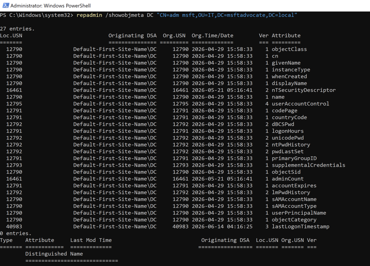 How to Use Repadmin /ShowObjMeta to Analyze Active Directory ...
